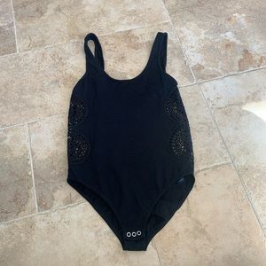 TOPSHOP black scoop neck body suit
